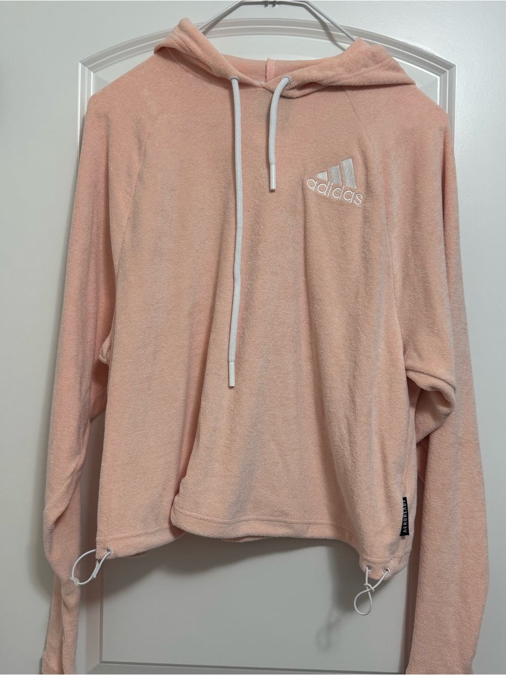 Adidas Women's Orange Hooded French Terry Sweater - Aeroready